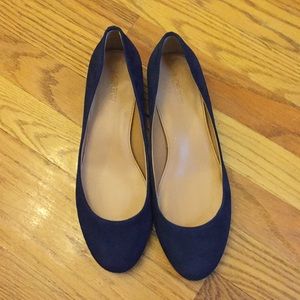 Suede J Crew short heel shoes